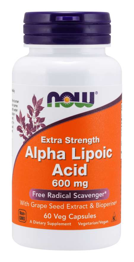 Alpha Lipoic Acid, Extra Strength 600 mg Veg Capsules