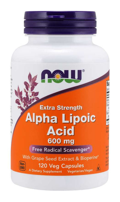 Alpha Lipoic Acid, Extra Strength 600 mg Veg Capsules