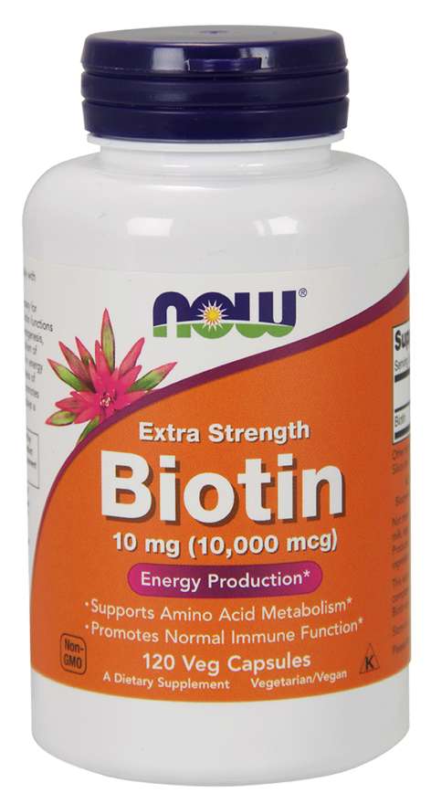 Biotin 10 mg (10,000 mcg), Extra Strength Veg Capsules