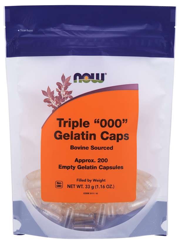 Empty Capsules, Gelatin, Triple "000"