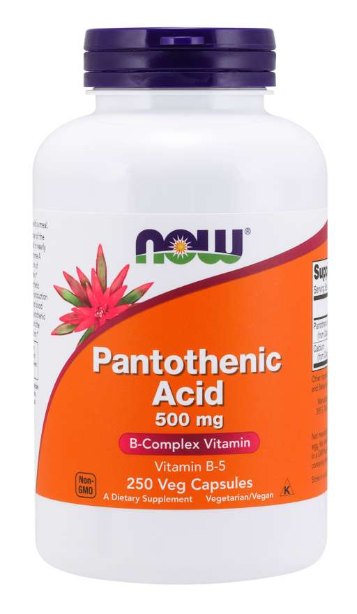 Pantothenic Acid 500 mg Veg Capsules