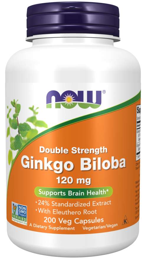 Ginkgo Biloba, Double Strength 120 mg Veg Capsules